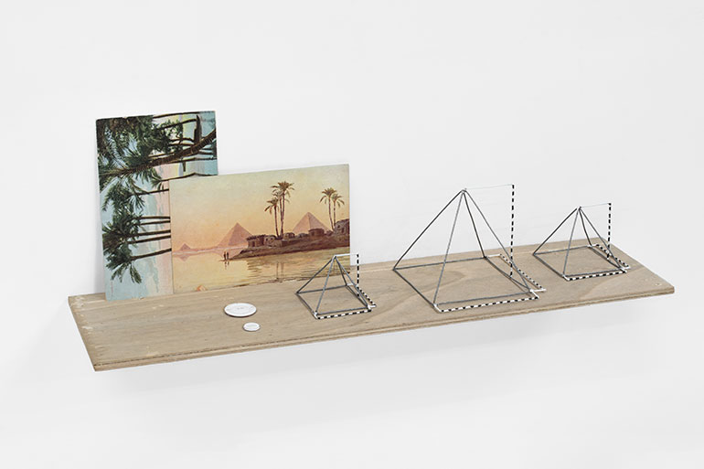 RUDI BOGAERTS ART ASSEMBLAGE PALMTREE PYRAMID